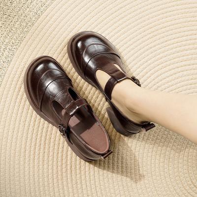 Women's Loafers Lace-up Thick-soled Lolita Shoes For Women Large-size Non-slip Mary Jane Shoes Female