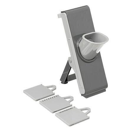 Vegetable slicer/mandoline, gray, replaceable blades
