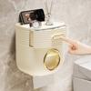 White Toilet Paper Holder Bathroom Storage Rack Storage Box Tissue Box Non Punched Waterproof Bathroom Storage Rack Accessories