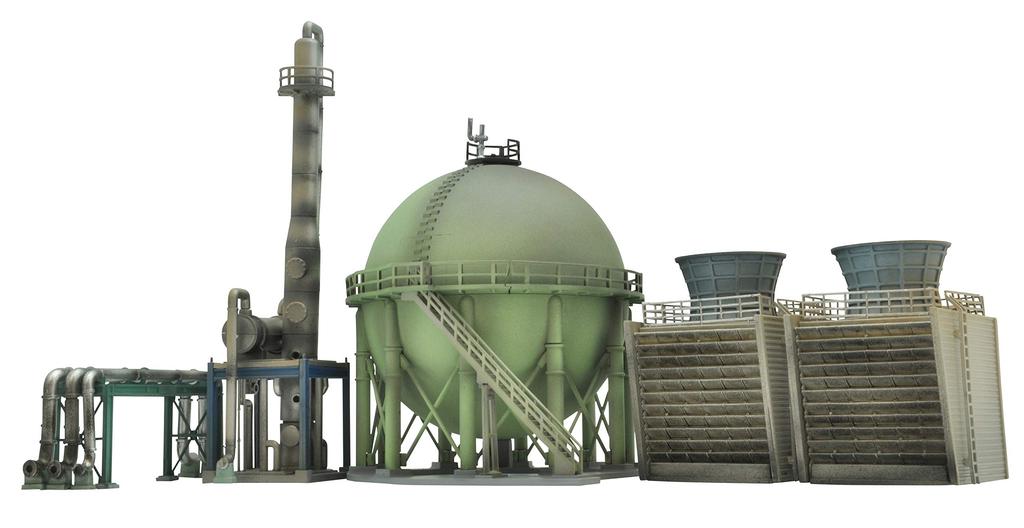 Tomytec 1/144 DioColle Combat Series DCM09 War-torn Industrial Complex B (Distillation Tower) Pre-painted Plastic Model 315605