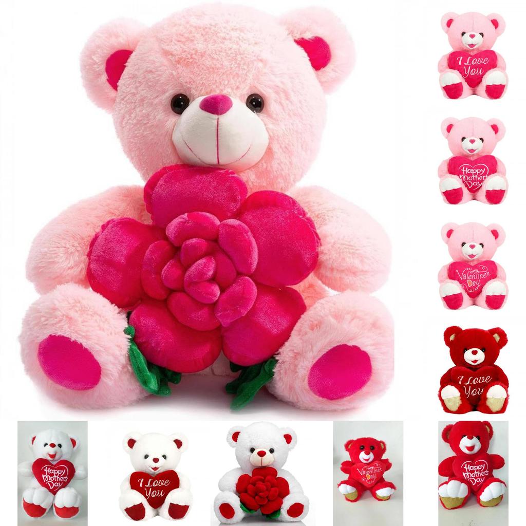 Plush Bear Doll With Pp Cotton Filling For Girls And Valentines Day Gift