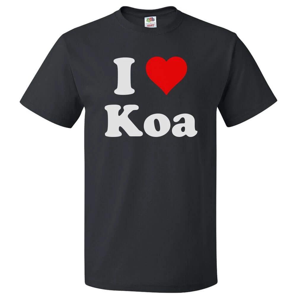 I Love Koa T shirt I Heart Koa 3XL