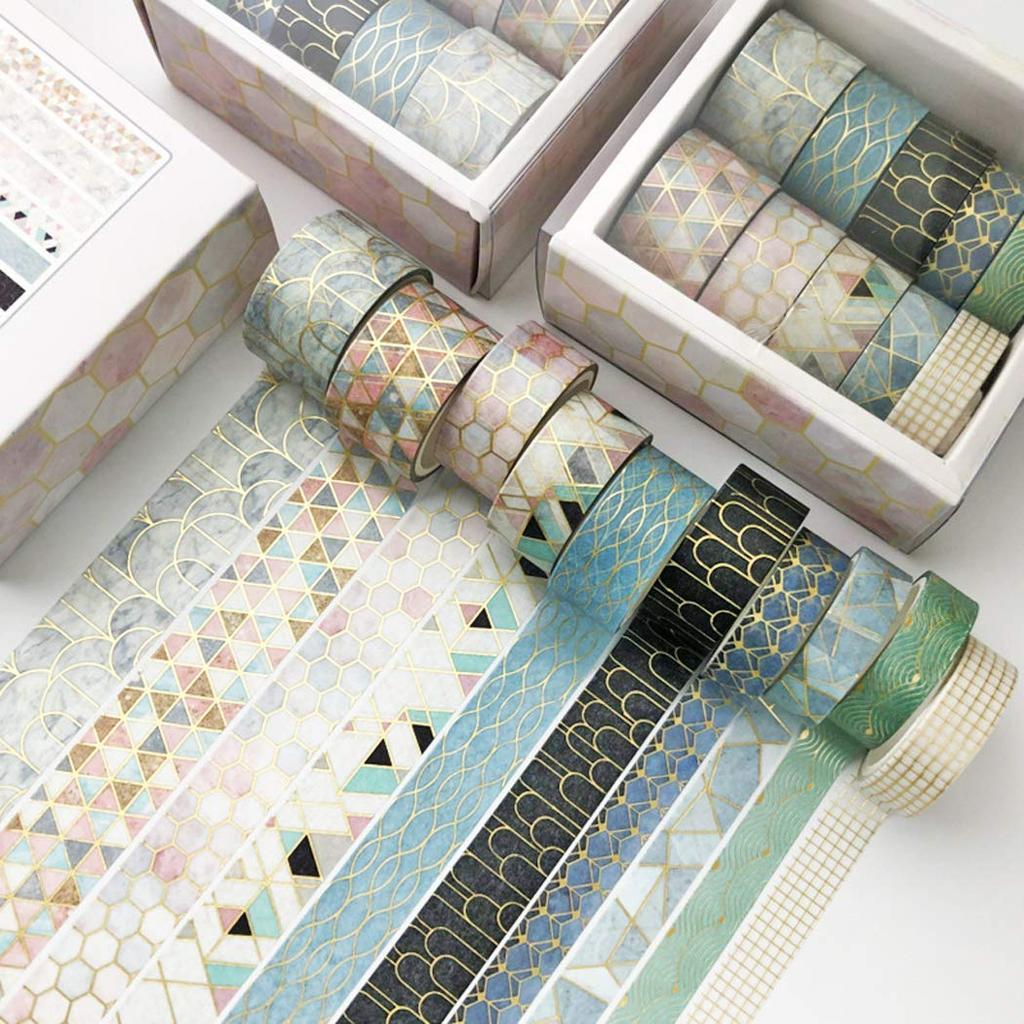 Niedlicher Masking Tape Fachladen Ein vielseitiges Masking Tape Set mit gemustertem Washi PBM. Band. 6er-Set.
