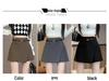 Damen High Waist Unregelmäßiger Midi-Rock: Schwarze A-Linie, Hüftbetont, Petite-Passform für Frühling & Herbst 2025