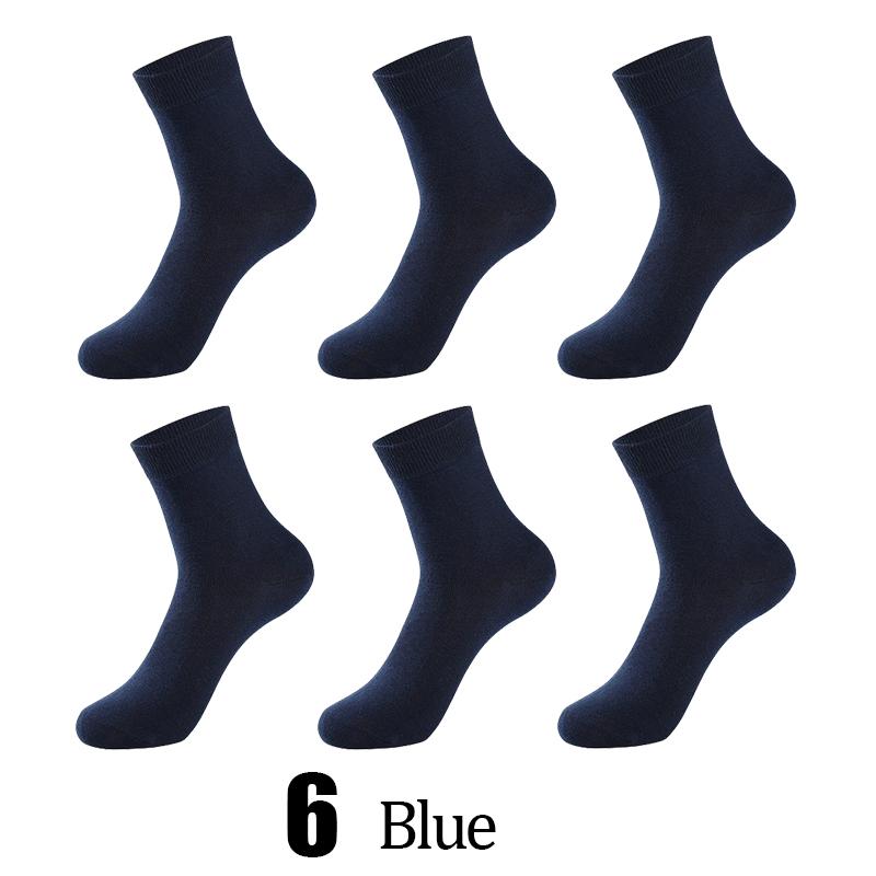 6 Paar Herrensocken Schwarz Weiß Grau Business Men Tube Socken Weich Atmungsaktiv Frühling Sommer für Männersocken Übergröße