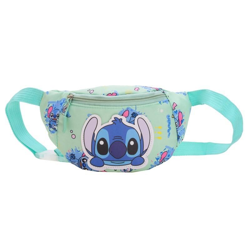 Lilo Stitch Cartoon Kids Waist Bag With Breathable Nylon For Daily Use