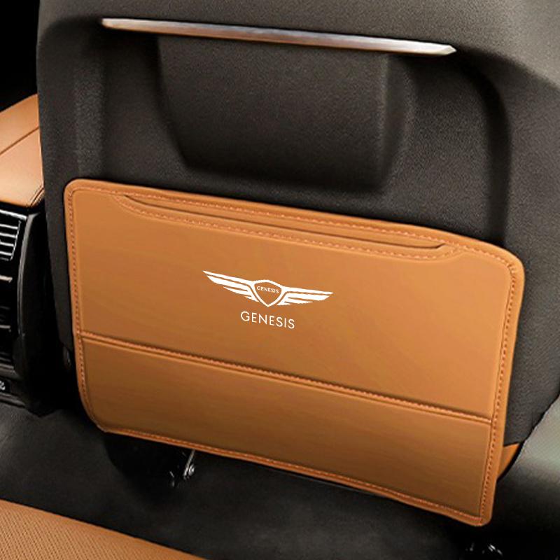 Car Seat Back Storage Rear Anti-Wear Backrest Anti-kick Pad protect For Genesis Essentia GV80 Neolun G70 G90 GV90 GV60 G80 GV70