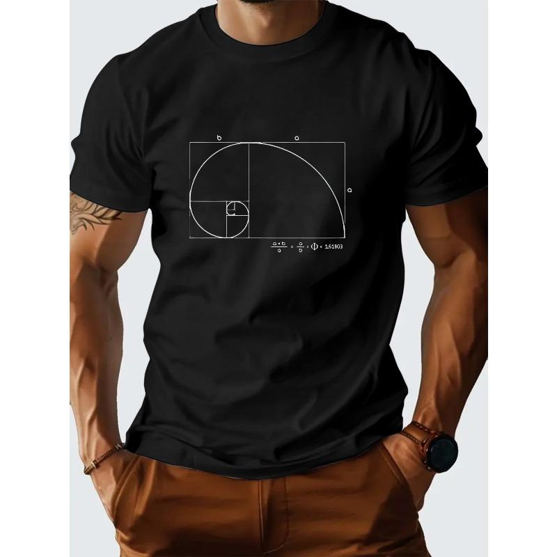 European size Men s Summer Men s Short-sleeved T-shirts Printed Tops Summer T-shirts Comfortable Fashionable Tee Tops for Men S чёрный