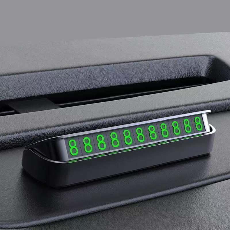 

Cartoon Car Ornament: Hidden Temporary Parking Phone Number Plate 7.5 cm