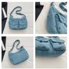 Bolso bandolera de mezclilla retro y antiguo para debajo del brazo, bandolera individual para mujer
