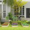 Raised Garden Bed with Trellis Planter Box 93 L X 25 W X 40 H Outdoor Wooden Planter Box Kit for Flower Herb Vegetable Fruit Cl
