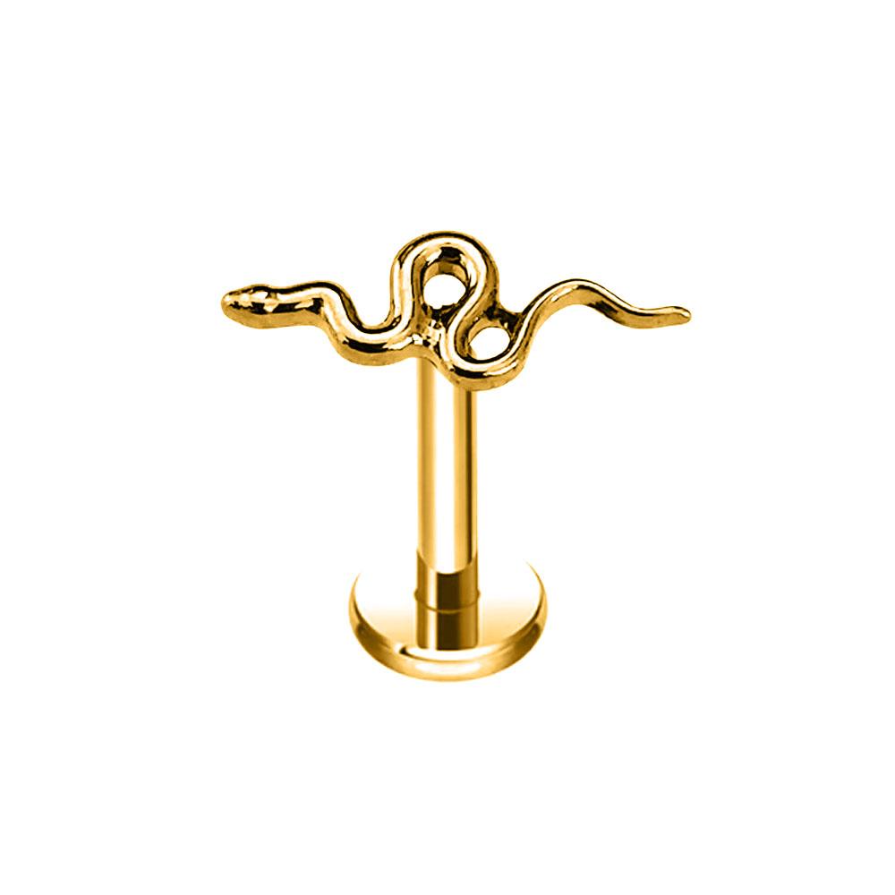 ASTM F136 G23 Titanium 16G Snake Bee Drop Butterfly Internal Thread Labret Piercing Scorpion Flower Cross Daith Conch Earring