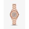 Mini Lauryn Pavé Rose Gold-Tone Watch MK4736
