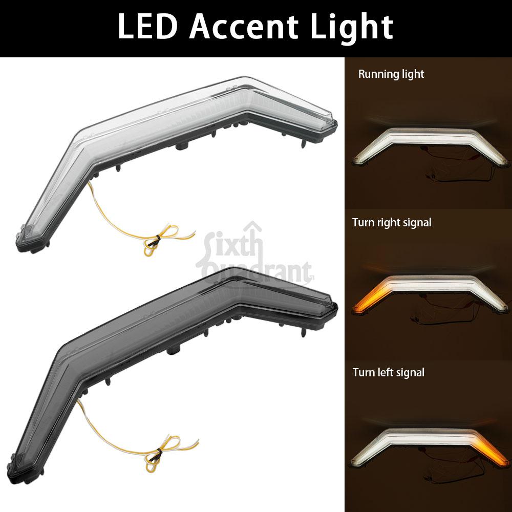 ATV UTV Front Accent Light Turn Signal 12V LED Center Grill Fang Light For Polaris RZR PRO XP/4 2020-2021 RZR PRO R 2022#2884346