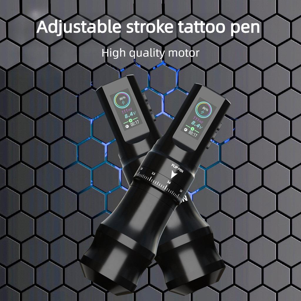 Wireless Rechargeable Tattoo Pen Embroidery Pen Motor Tattoo Machine Adjustable Stroke Tattoo Equipment