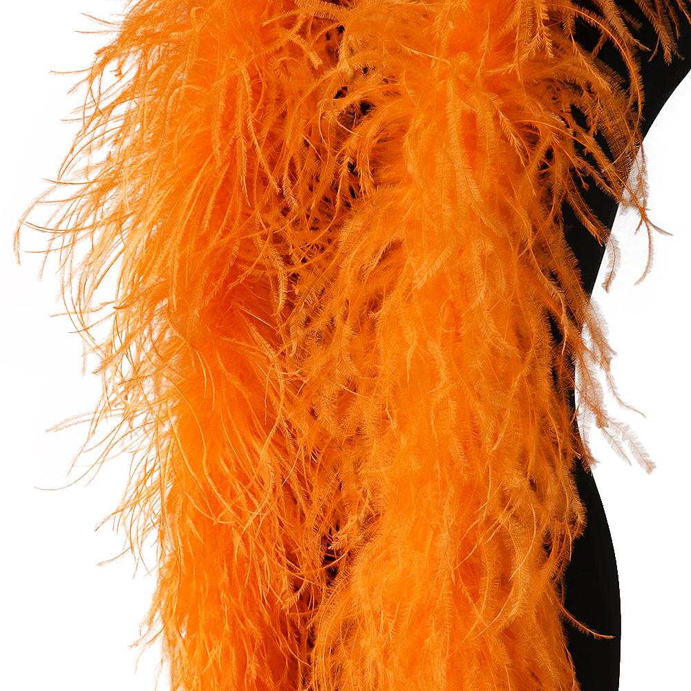2 Meters Natural Ostrich Feather Boa 6ply Ostrich Feathers Trim Shawl Dyed Various Party Clothing Decoration Plume Scarf