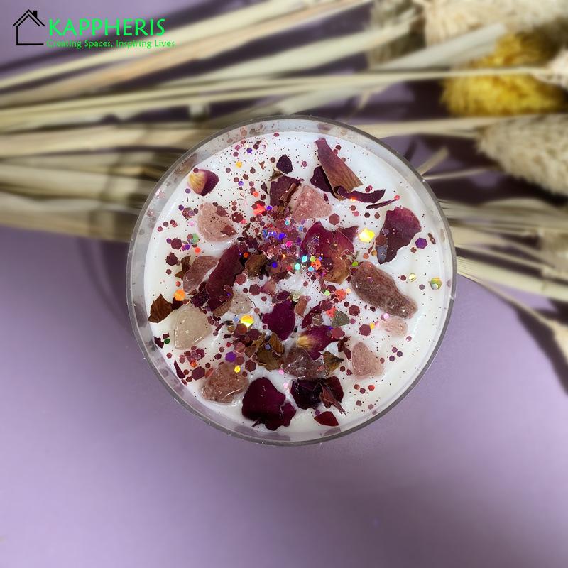 Mini Crystal Tealight Candle Herbs Energy Candles for Spells Guest Gift Scented Candle Wholesale
