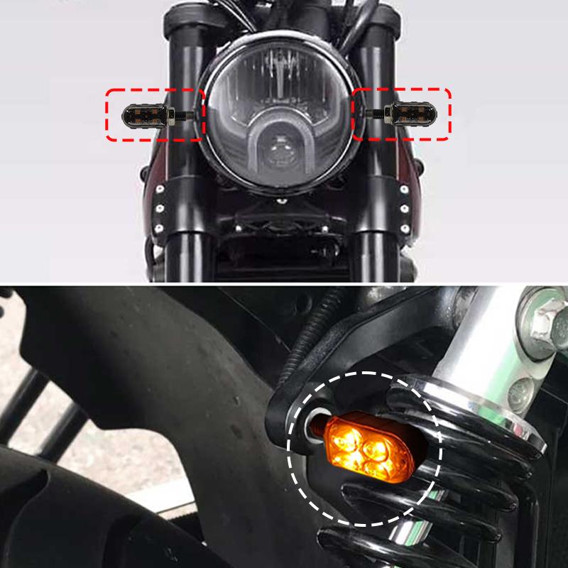 SEAMETAL Motorcycle LED Turn Signal Lights Motorcycle Blinker Motorcycle Accessories