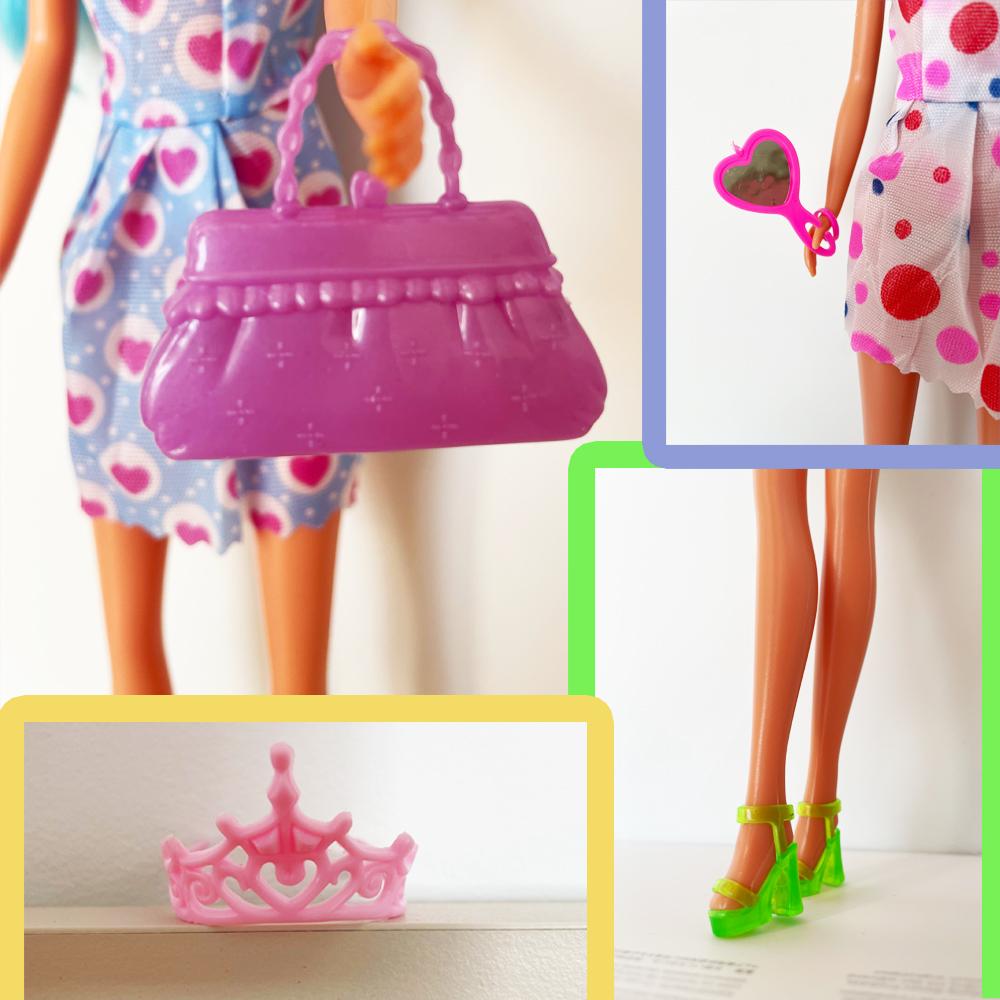 Clothes, dresses, accessories for dolls, set of 85 pieces, birthday gift