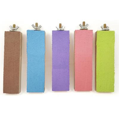 Squirrel Parrot Perch Sanding Claw Grinding Stone Board Bird Toy Pet Supply