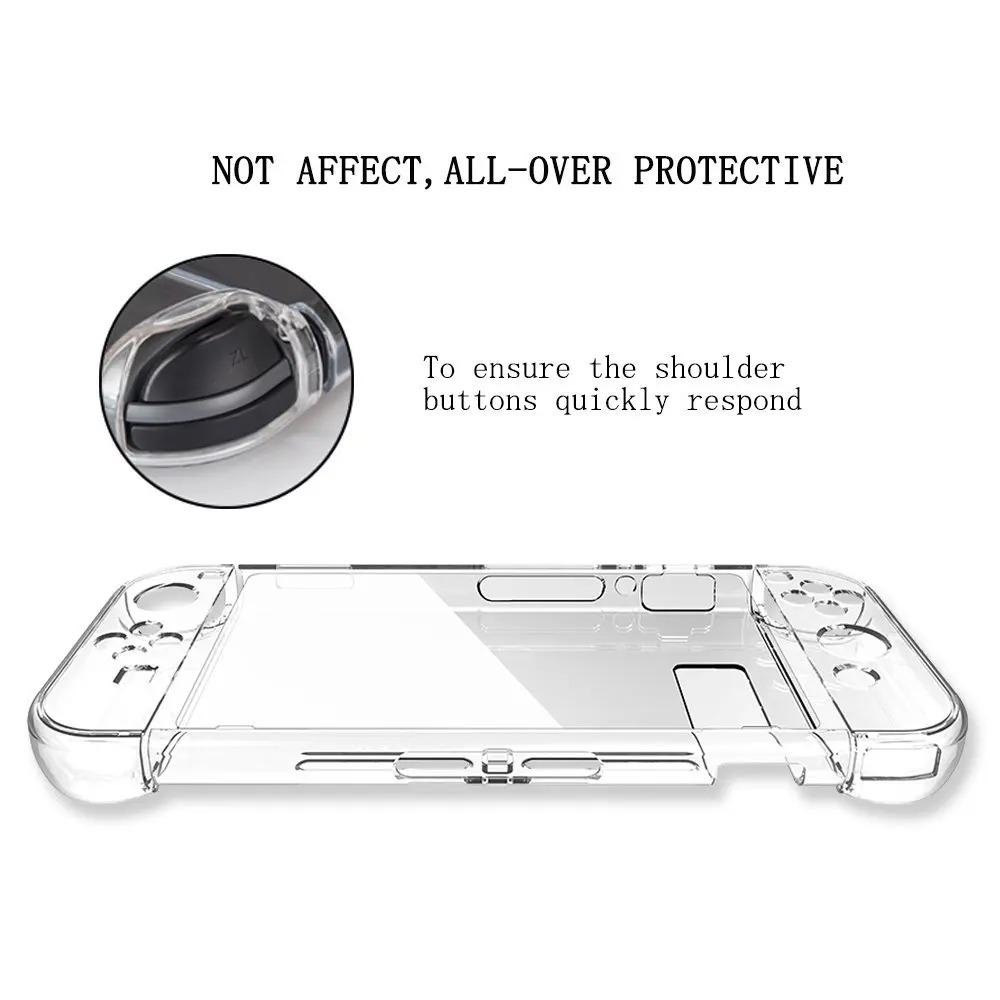 Transparent Crystal Clear Hard Case Shell Cover Protective for Nintendo Switch NS Console Joy-Con Handle Grip Game Console