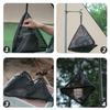 Outdoor Camping Kitchen Hanging Net Kitchen Foldable Storage Bag Cookware Drying Net Triangular Drying Net Dry Food Organizer