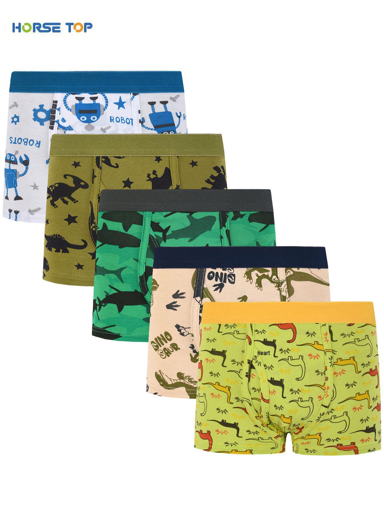 

Набор из 5 боксеров для мальчиков - Принты с динозаврами, грузовиками, камуфляж 6-7 Years