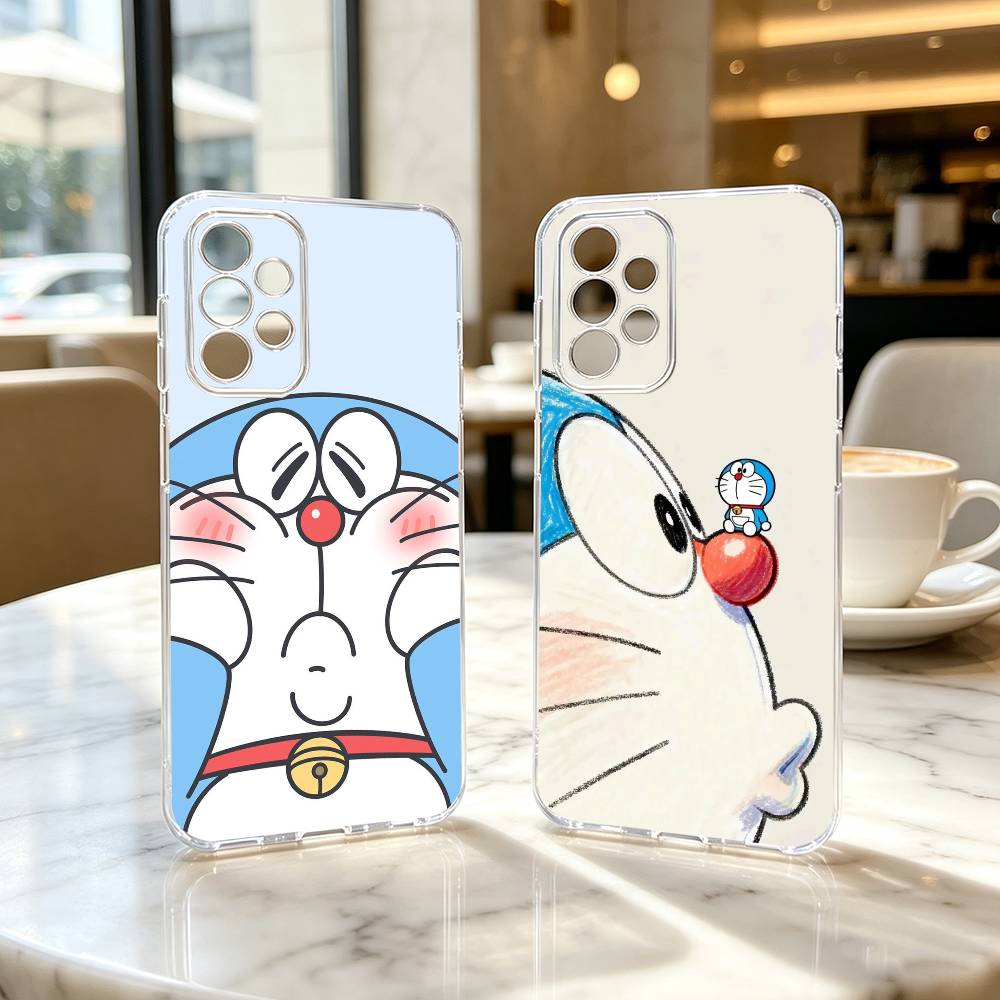 Cute Cartoon M-Doraemon Shockproof Phone Case Transparent Silicone Soft For Samsung S25,S24,S21,S22,S23,S30,Ultra,S20,Plus,Fe