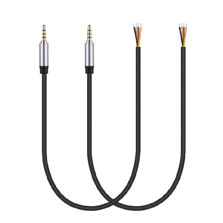 Professional 3.5mm Male Jacks To Bare Wire Audios Cable for Repairing Headphones and Microphones Headsets TRRS Cord