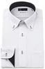 i-Shirt Men's White Regular Fit Long Sleeve Button-Down Dress Shirt, No Iron, Stretch, Quick-Drying, Rhombic, Size M15120004901, Size L84 (Neck 41cm X