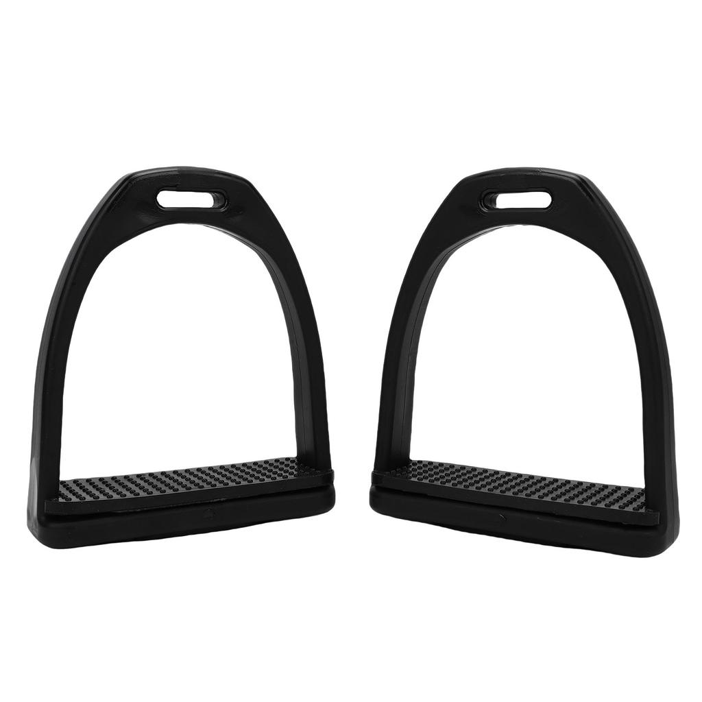 2PCS High Strength Stirrups Engineering Plastic Anti Slip Safety Stirrups for Horse Riding Accessories Black