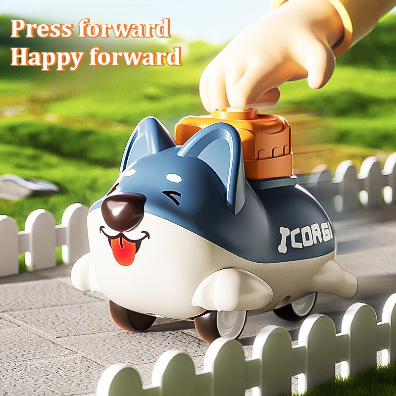 Press and Go Car Toys for Toddlers Baby Push Go Animal Dog Puppy Cars for Infant Play Race Vehicle First Birthday Toy Gifts