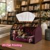 1pc, 2d Flat Printing, Tissue Box The Luxurious Cat Pattern On the Chair Printed Tissue Box, Suitable for Bathrooms, Living Rooms, Bedrooms, Dressing 