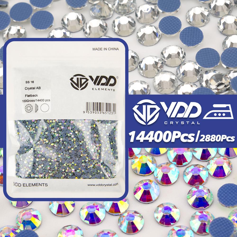 VDD Bulk SS3-SS50 Hot-Fix Glass Crystal Rhinestones Flatback DIY Flatback Strass Stones for Clothes