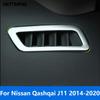 Front Upper Air Condition AC Vent Outlet Cover Trim For Nissan Qashqai J11 2014-  Matte Interior Accessories Car Styling