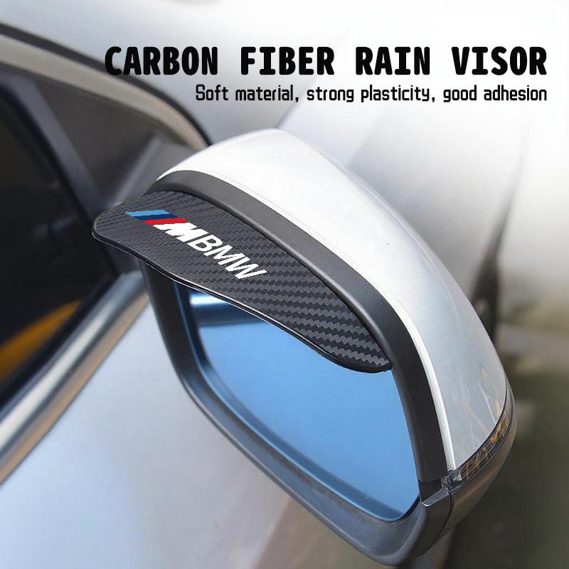 2pcs Carbon Car Rearview Mirror Rain Eyebrow Blocker Sun Visor For BMW M Performance Alpina M3 M5 M6 X1 X3 X4 X5 G20