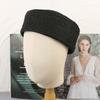 French Classic 100% Natural Raffia Fedoras Hat Women Circle Concave Top Berets Summer Sun Hats Beach Wedding Party Pillbox Hat