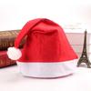 Christmas Santa Hats Comfortable Non-Woven Fluffy White Pom Pom Kids Adult Fit for Home Xmas Gatherings