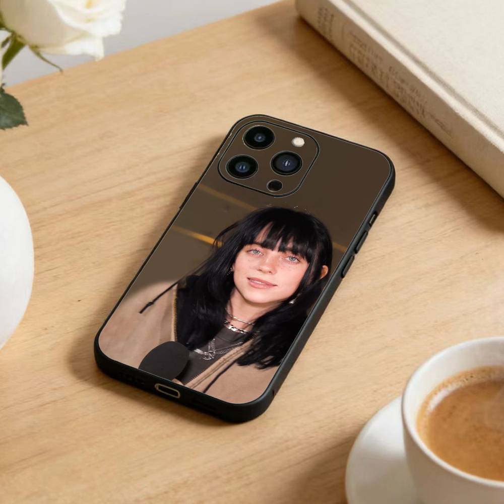 C-Singer Billie Eilish  Phone Case For iPhone 17 16 15 14 13 12 Max Plus Silicone Black Cover