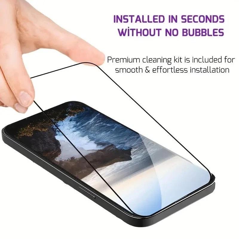 

Phone Protective Fims For iPhone 11 12 13 14 15 16 17 Pro Max Premium Clear Full Cover Screen Protector 9H Tempered Glass Film For iPhone 17 Pro Max чистий