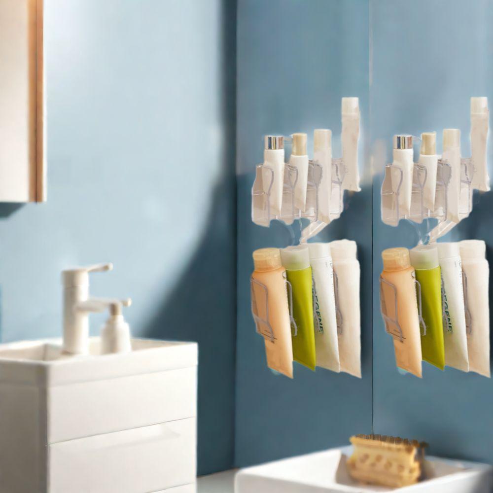5Pcs Waterproof Toothpaste Drain Holder Plastic Hand Cream Shelf Simple Cleanser Organizer  Desktop