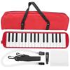 Beginner's 32-Key Melodica, Comfortable for Music Education, Safe and Non-Toxic, Suitable for Elementary and Kindergarten Students (Red)