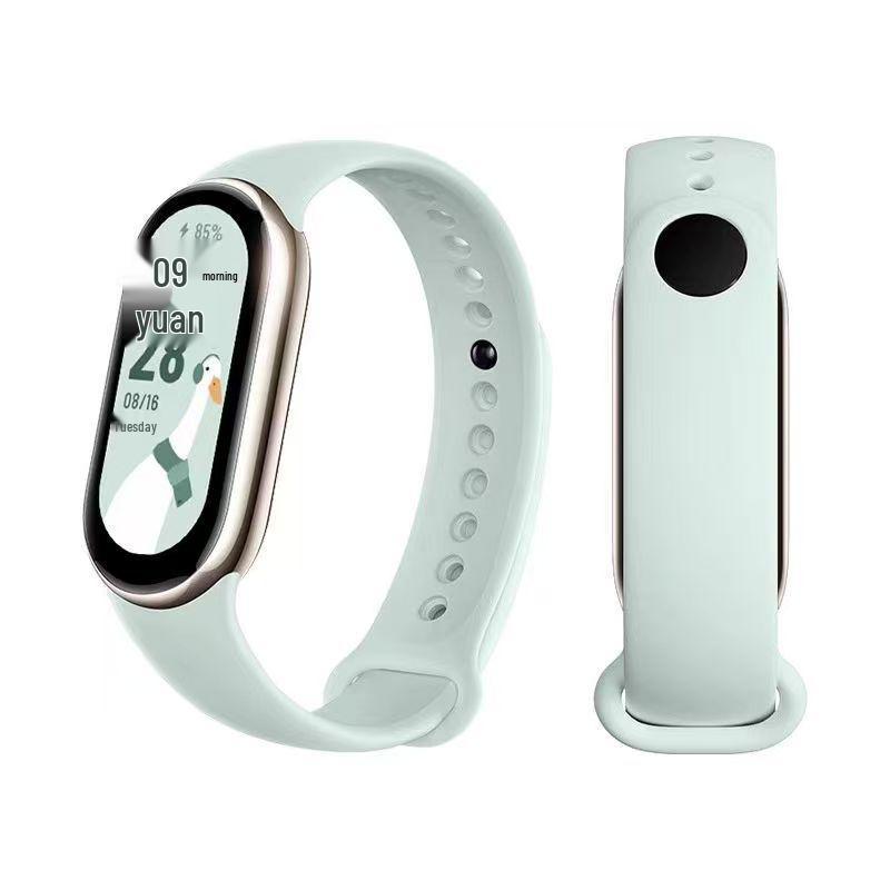 ZhiDai Metal Grain Silicone Wristband for Xiaomi Mi Band 8/9 - Men's & Women's Trendy Smart Band Replacement.