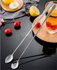 304 Stainless Steel Long Handle Mixing Spoon Small Seasoning Soup Coffee Seasoning Creative Ice Dessert Honey Spoon Hout