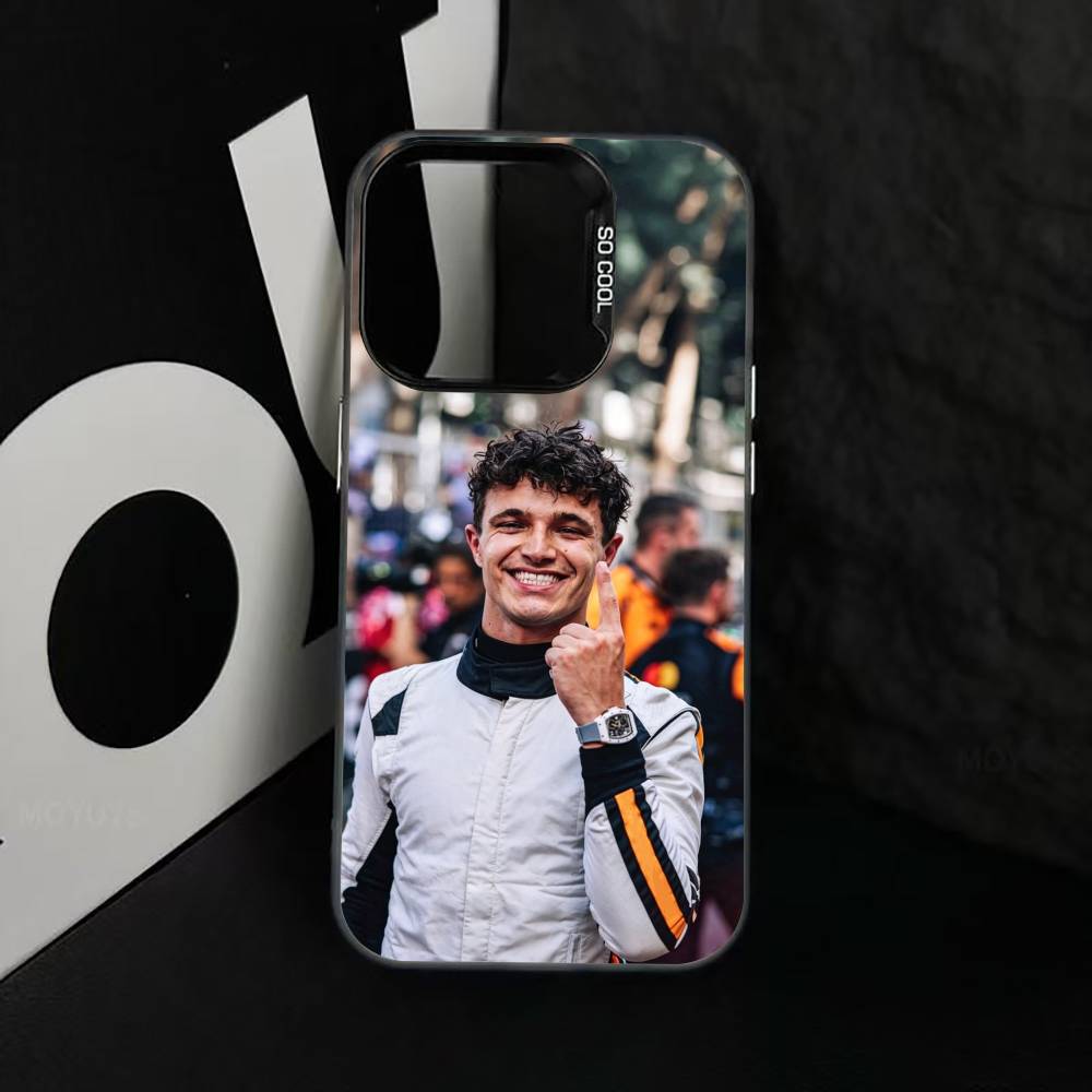 Racing Driver L-Lando N-Norris Phone Case For iPhone 17,16,15,14,13,12,11 Plus,Pro Max,XS,Colorful Silver Phone case Funda Cover