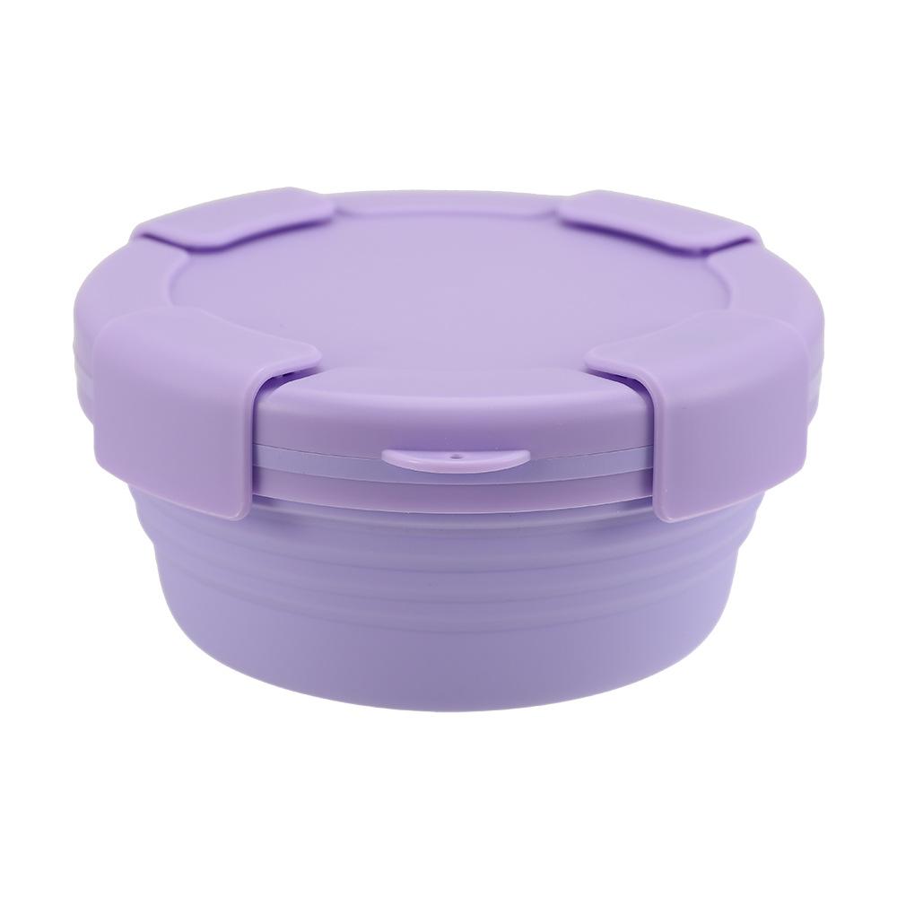 Creative portable silicone folding lunch box for office workers, microwaveable food storage container, storage box, cafeteria lunch box