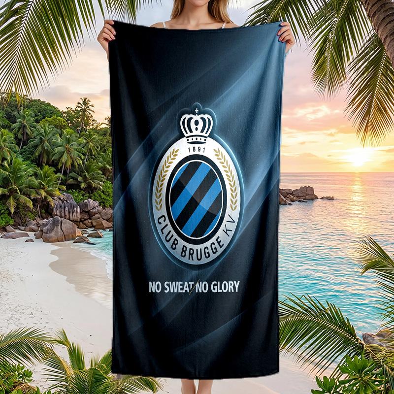 Club Brugge FC Print Quick Dry Beach Towel Microfiber Absorbent Portable Travel Swimming Towel