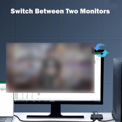 USB-C bidirectionele switcher USB C-switcher 2 computers USB C KVM-switch 8K@60Hz Ondersteuning HDR 10Gbps