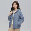 Fashion Light Down Jacket Women's Short Autumn and Winter New Ultra-light Hooded Light Warm Thin Coat