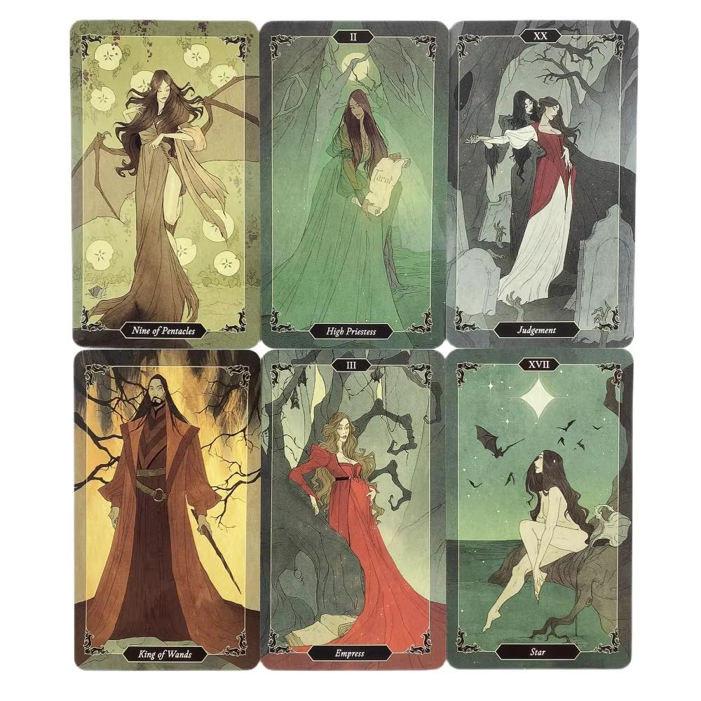 Dark Wood Tarot Family Gathering Chess Card Game Fortune Telling Divination Oracle Cards Leisure Table
